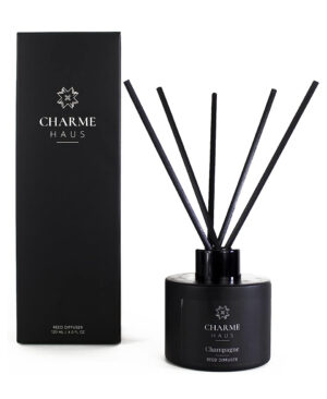 Reed Diffuser, Includes 5 Fiber Sticks, Home Goods Perfect for Stress Relieving, Decorating, and harmonizing Any Space. (Champagne)