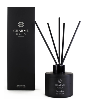 Reed Diffuser, Includes 5 Fiber Sticks, Home Goods Perfect for Stress Relieving, Decorating, and harmonizing Any Space. (Green Tea)
